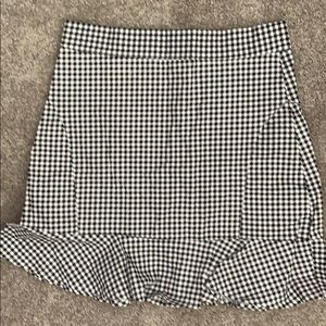 Gingham patterned Shein skirt